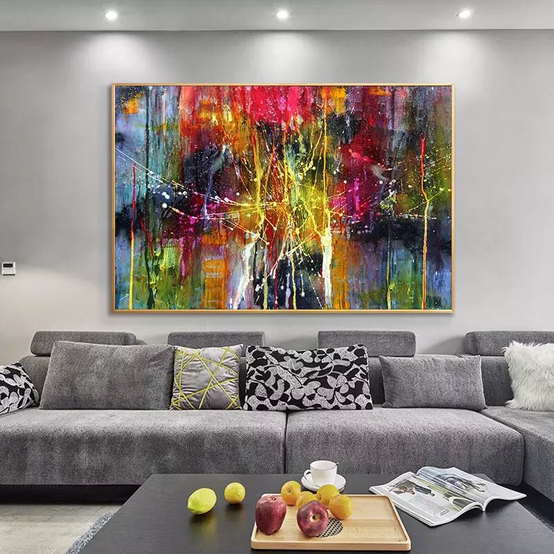 Hot sale 100% Hand Painted Abstract Oil Painting On Canvas Pop Art Modern Wall Picture For Living Room study Home Decoration