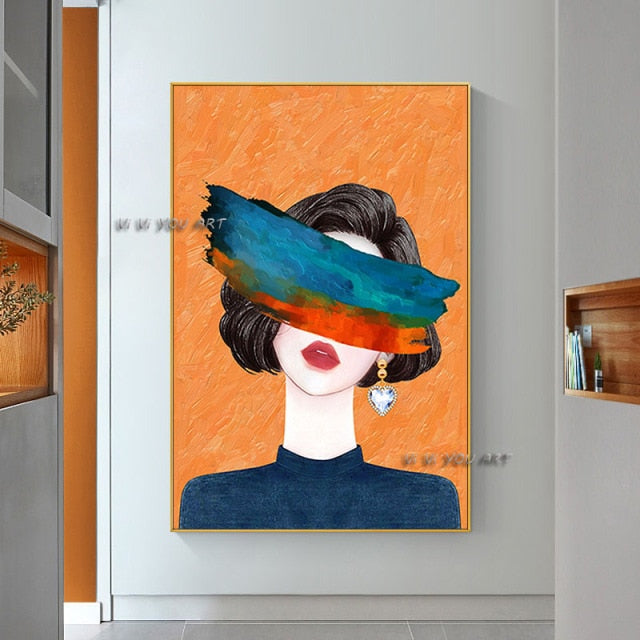 Lady Abstract Oil Painting
