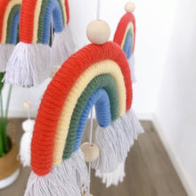 Load image into Gallery viewer, Rainbow Baby Mobile Macrame Wall Hanging
