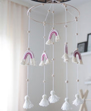 Load image into Gallery viewer, Rainbow Baby Mobile Macrame Wall Hanging
