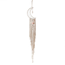 Load image into Gallery viewer, Crystal Macrame Wall Hanging Moon Dream Catcher
