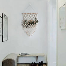 Load image into Gallery viewer, Macrame Wall Hanging Boho Magazine Book Holder
