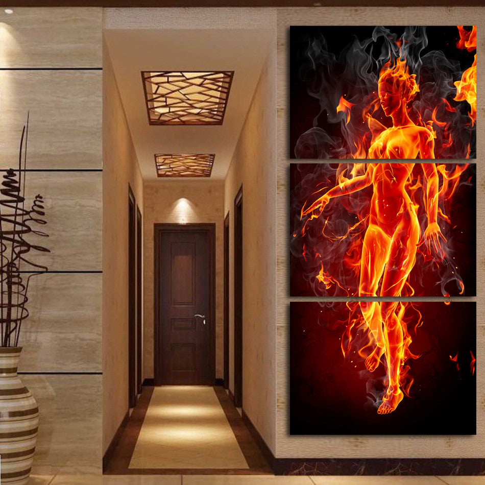 Female Nude Women Body Canvas Art Painting 3 Panel Modern Europe Lady Girl Decorative Pic Sex Bedroom Decor 2016 New Hot A053