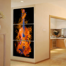 Load image into Gallery viewer, 3 Piece Abstract the Flame Guitar HD Wall Picture Home Decor Art Print Painting On Canvas For Living Room no frame A056
