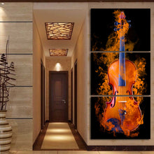 Load image into Gallery viewer, 3 Piece Abstract the Flame Guitar HD Wall Picture Home Decor Art Print Painting On Canvas For Living Room no frame A056
