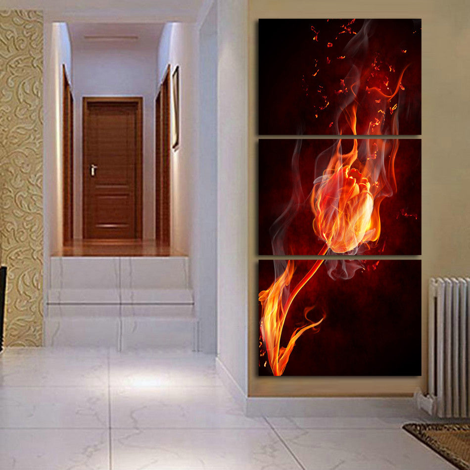 3 Piece Free Shipping Cheap abstract Modern Wall Painting art  flower Home Decorative Art Picture Paint on Canvas Prints A059