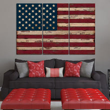Load image into Gallery viewer, 3Panel American USA United States of America Flag Canvas Wall Art Print On canvas painting for wall decor no frame A032
