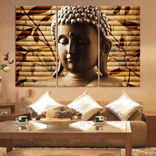Load image into Gallery viewer, 3pieces classical buddha painting solemn Buddhism wall canvas art asian Religion ancient picture for house decoration no frame
