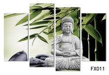 Load image into Gallery viewer, Modern Buddha Painting 4 Picture Home Decoration marble buddha and banboo landscape art canvas no frame
