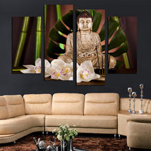 Load image into Gallery viewer, 4 Panel Buddhism Buddha Canvas Painting Antique Buda  picture Wall Art Home decoration for living room no frame F1854

