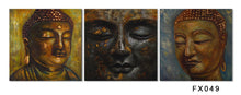 Load image into Gallery viewer, Free Shipping Group Oil Painting 3 Panel Wall Art Religion Buddha Oil Painting printed On Canvas on frame FX049
