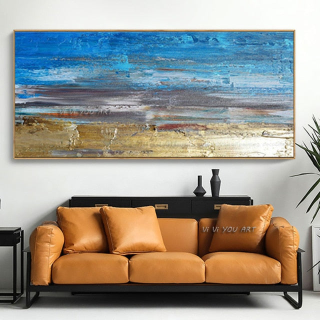 Abstract Black and White Gold  Handmade oil Painting Canvas Modern Art Acrylic Paintings Large Wall Art For Living Room Decor