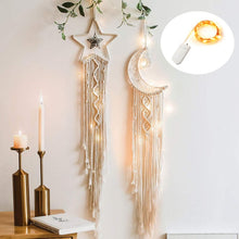 Load image into Gallery viewer, Moon Star Sun Macrame Wall Hanging
