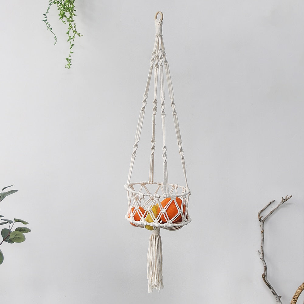 3 Tier Macrame Hanging Basket Boho Home Decor Flower Plant Holder
