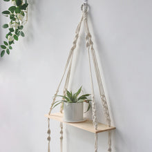 Load image into Gallery viewer, Double Layer Macrame Hanging Shelves Floating Shelf
