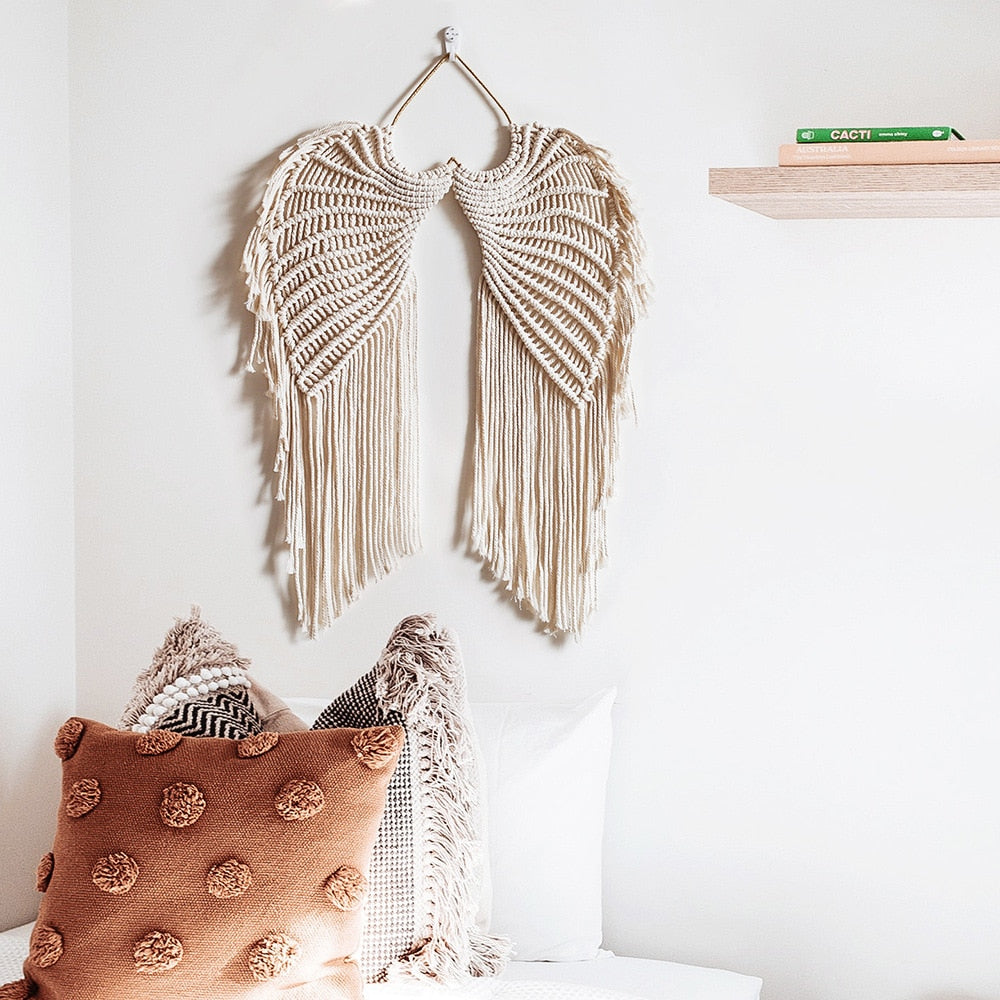 Macrame Angel Wings Wall Hanging