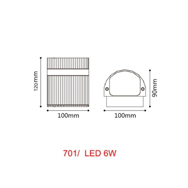 Modern LED Wall Light Outdoor IP65 Waterproof Aluminum Black Wall Lamps Porch Garden Lamp 6W 12W 110V 220V Sconce Luminaire