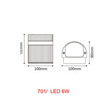 Load image into Gallery viewer, Modern LED Wall Light Outdoor IP65 Waterproof Aluminum Black Wall Lamps Porch Garden Lamp 6W 12W 110V 220V Sconce Luminaire
