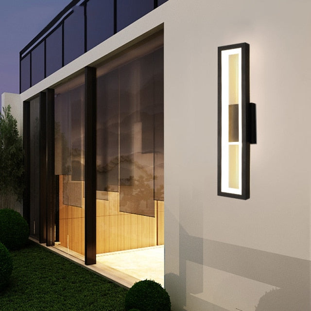 Outdoor Waterproof Wall Mounted Lamp Modern IP65 LED Wall Lighting Garden porch Sconce Light 96/220V Gold Black Sconce Luminaire