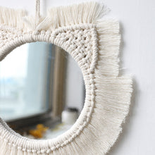 Load image into Gallery viewer, Macrame Wall Hanging Mirror Boho Home Decor Aesthetic Decorative
