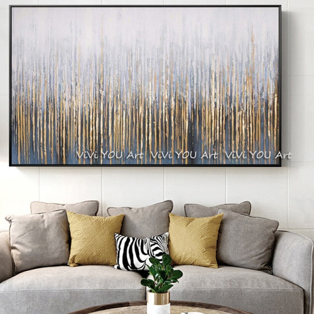 Hand painted oil painting  wall art abstract Golden art Large Size Abstract Painting Modern Fashion abstract painting