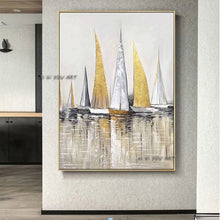Load image into Gallery viewer, 100% Handmade Many Kinds Sailboat Seascape Abstract Oil Painting Modern On Canvas Wall Art Decorative For Living Room No Frame
