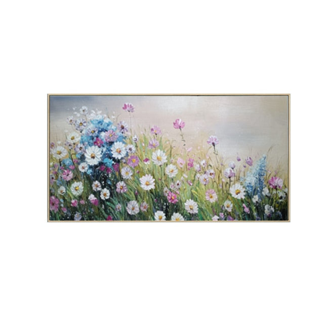 Large Wall Art Handmade Canvas Painting Hand Painted modern Thick Flower Oil Painting Cuadros home Decoracion Salon Picture art