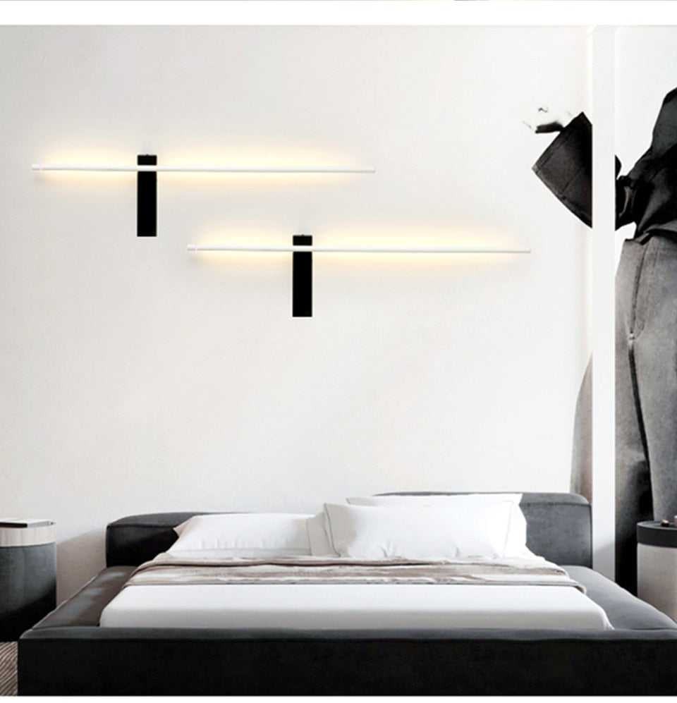 Nordic Minimalist Long Wall Lamp Modern Led Wall light Indoor Living Room bedroom LED Bedside Lamp Home Decor Lighting Fixtures