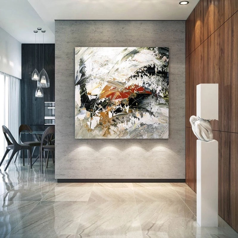 100% Handmade Large Abstract Painting Modern Abstract Painting For Home Linving Room Wall Art Modern Abstract Acrylic Textured
