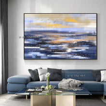 Load image into Gallery viewer, 100% Handmade Painted Abstract Wild Geese Flying In The Sky Oil Painting  On Canvas Seascape For Living Room
