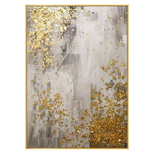 Load image into Gallery viewer, Large Handmade thick knife abstract oil painting Gold Gray White gorgeous abstract Painting home Living Room Decor Artworks
