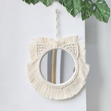 Load image into Gallery viewer, 25 cm Macrame Decorative Wall Mirrors Boho Round Mirror
