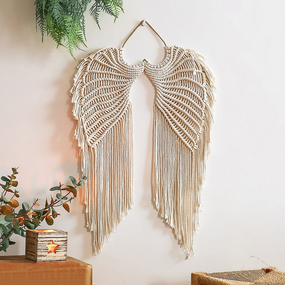 Macrame Angel Wings Wall Hanging