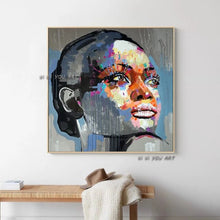 Load image into Gallery viewer, Wall paintings Handpainted Modern Human Face Oil Painting Painting Poster Fashion art for Bedroom Living Room Wall Decoration
