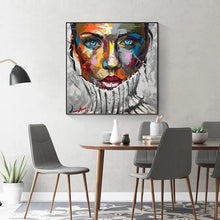 Load image into Gallery viewer, Wall paintings Handpainted Modern Human Face Oil Painting Painting Poster Fashion art for Bedroom Living Room Wall Decoration
