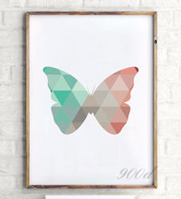 Load image into Gallery viewer, Geometric Butterfly Canvas Art Print Painting Poster,  Wall Pictures for Home Decoration, Home Decor 237-23
