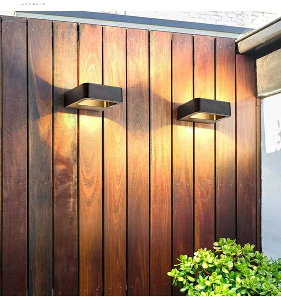 LED Outdoor Lighting IP65 Waterproof Alumunim Wall Lamp Garden Villa porch Sconce Lightings Black Color 96-260v Sconce Luminaire