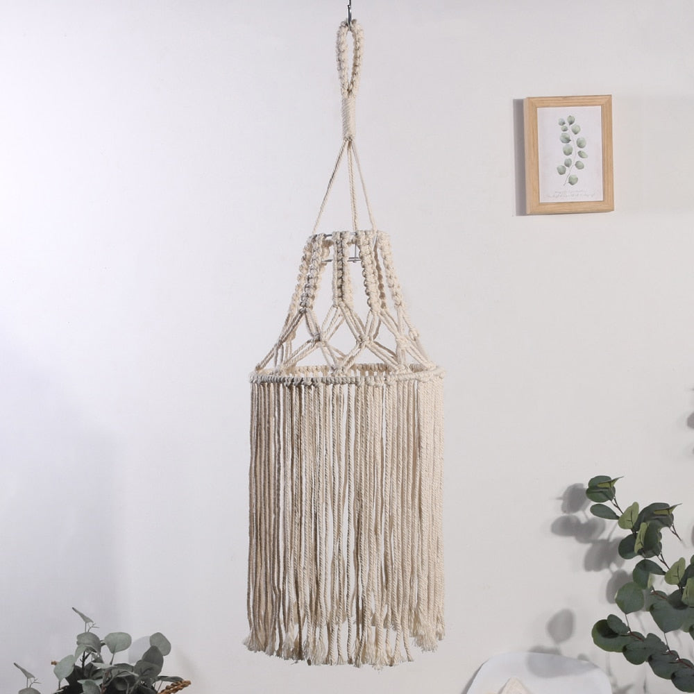 Macrame Lamp Shade Boho Hanging Pendant