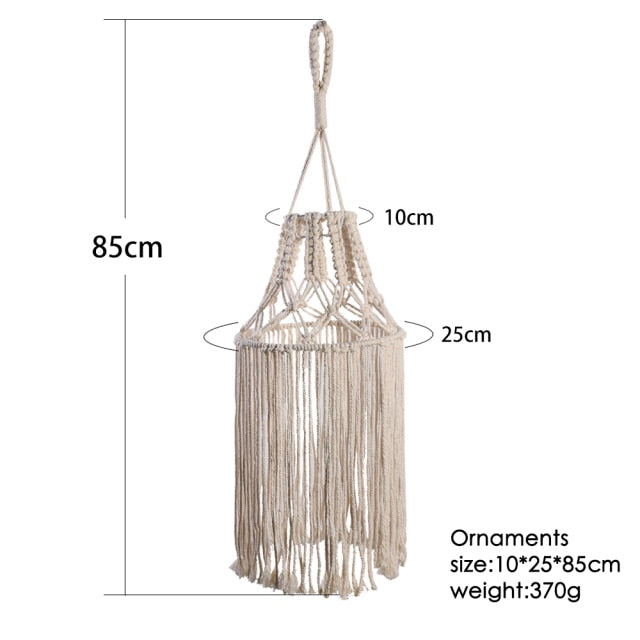 Macrame Lamp Shade Boho Hanging Pendant