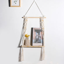 Load image into Gallery viewer, Macrame Shelves Room Photo Frame Wall Hanging
