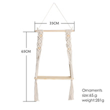 Load image into Gallery viewer, Macrame Shelves Room Photo Frame Wall Hanging

