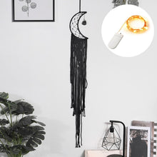Load image into Gallery viewer, Black Dream Catcher With Light Boho Home Decor With Crystal Stone Moon Sun Dream Catchers For Bedroom Room Decoration  Gift
