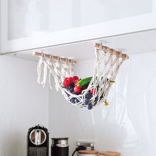 Load image into Gallery viewer, 50*30CM Macrame Kitchen storage organizer String bag Fruit Holder Hanging
