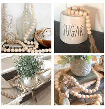 Load image into Gallery viewer, Wood Beads Garland Decoration Farmhouse Garden Boho Home Room Decor Christmas Decoration Wall Hanging Decor
