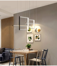 Load image into Gallery viewer, Modern minimalist living room long strip chandelier artistic personality coffee shop bar lamp Nordic restaurant chandelier
