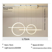 Load image into Gallery viewer, Modern minimalist living room long strip chandelier artistic personality coffee shop bar lamp Nordic restaurant chandelier
