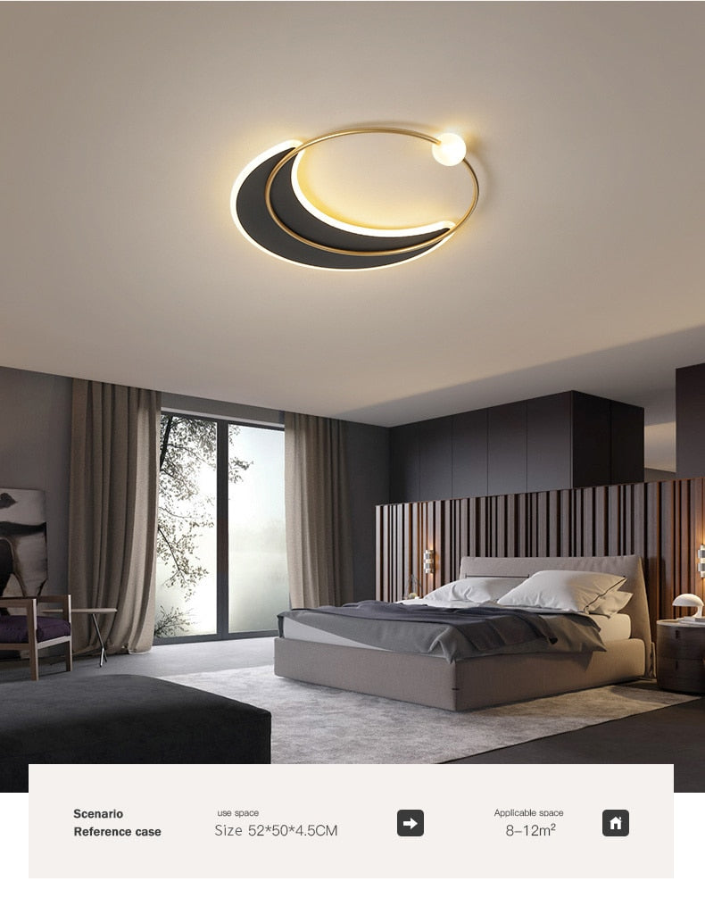 Nordic room lamp light luxury round simple modern ceiling lamp atmospheric home study net red creative bedroom lamps