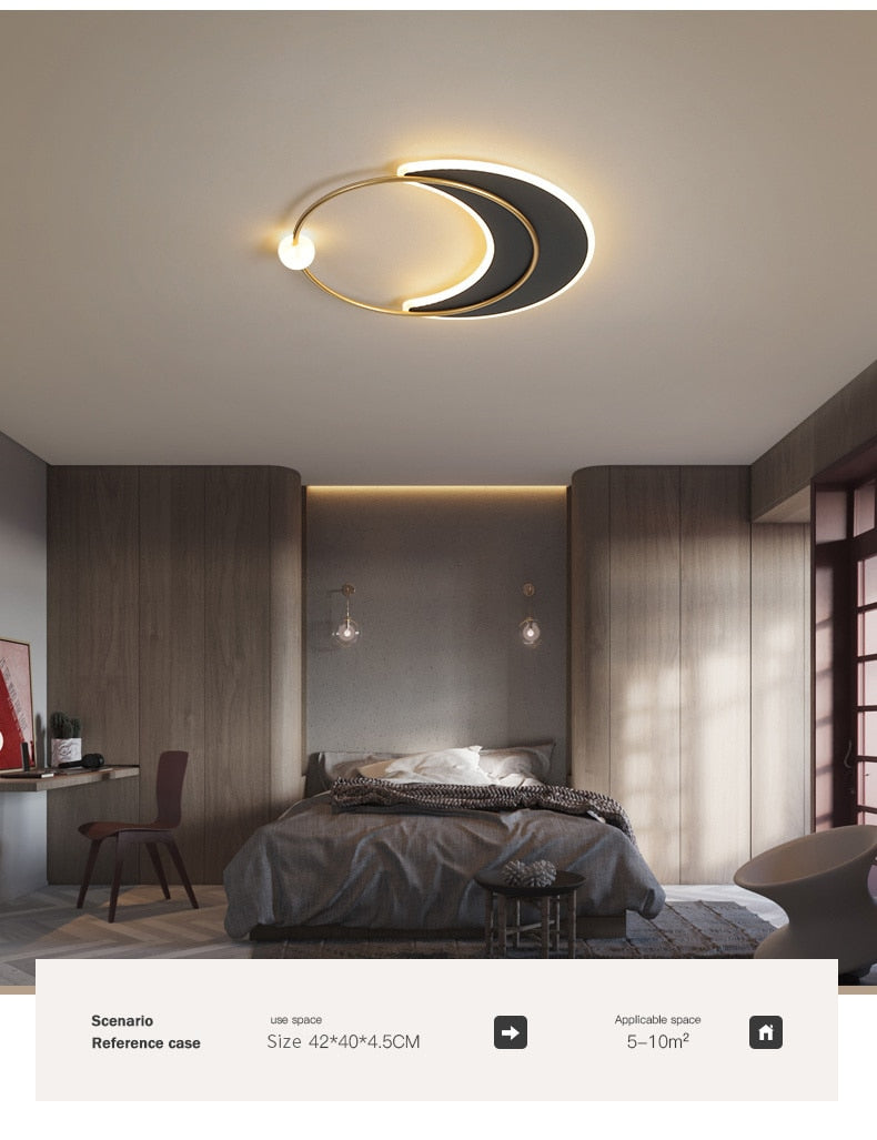 Nordic room lamp light luxury round simple modern ceiling lamp atmospheric home study net red creative bedroom lamps