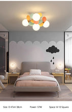 Load image into Gallery viewer, Warm and romantic children&#39;s room lamp creative girl bedroom lamp simple modern Nordic lamps macaron ceiling lamp
