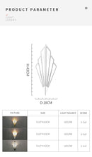 Load image into Gallery viewer, LED wall light corridor to aisle stair lamp European bedroom hotel bedside wall light creative interior sector wall laniron lamp
